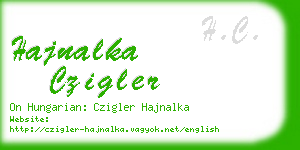 hajnalka czigler business card